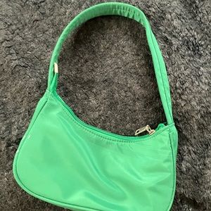 Green purse.